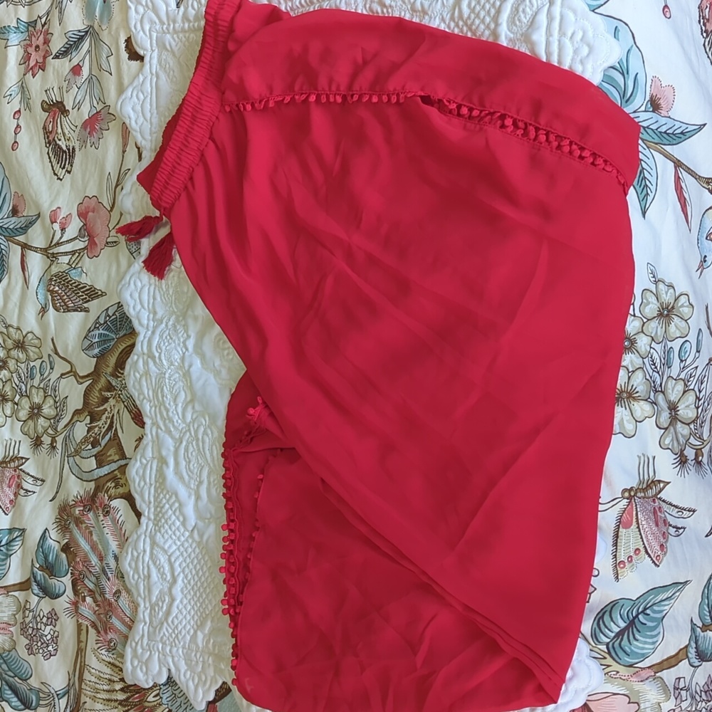Sheer Red Vacation Pants